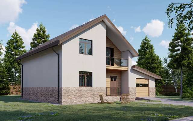 Проект дома из газобетона К160  Проект дома из газобетона К160