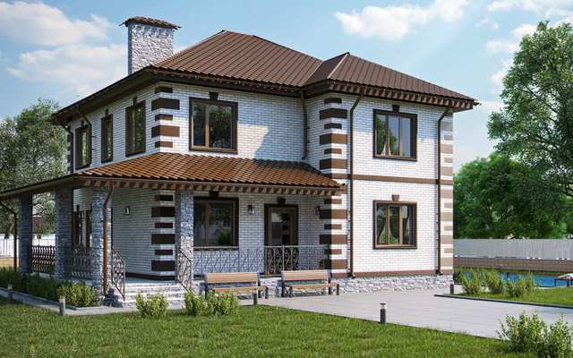 Проект дома из газобетона К173