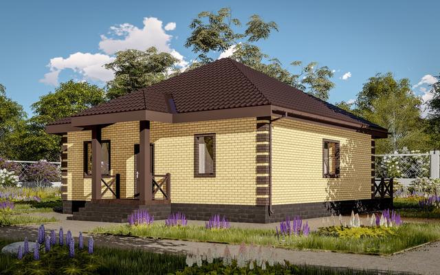 Проект одноэтажного дома 70 кв.м. Проект одноэтажного дома 70 кв.м.