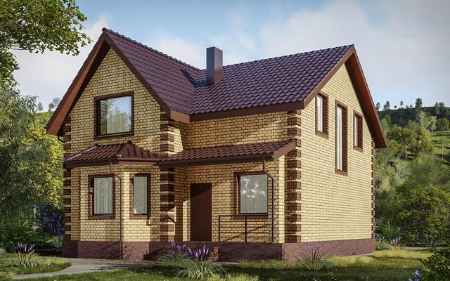 Проект двухэтажного дома 130 кв.м.