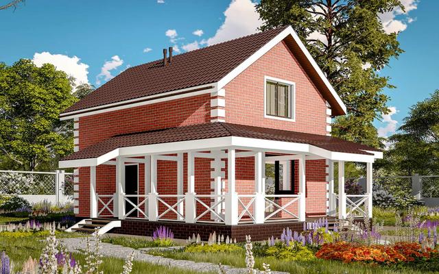 Проект двухэтажного дома 80 кв.м. Проект двухэтажного дома 80 кв.м.