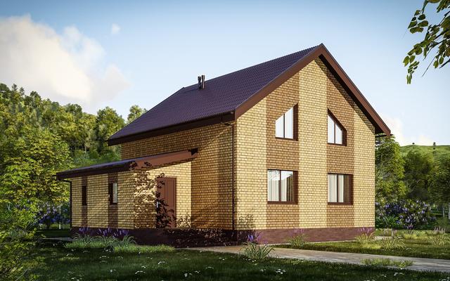 Проект двухэтажного дома 125 кв.м.