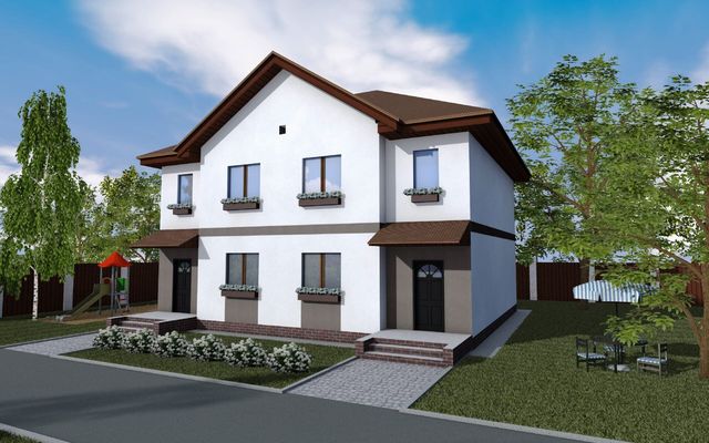 Проект двухэтажного таунхауса 210 кв.м.